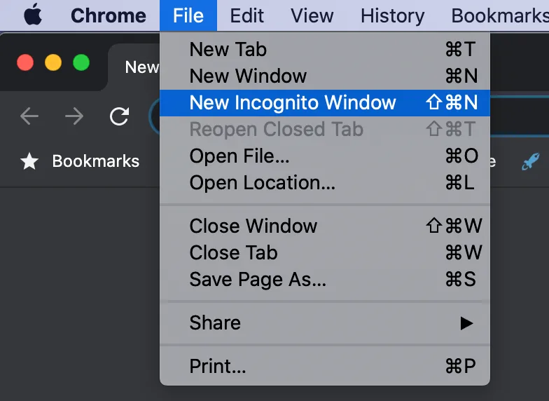 Chrome private browsing