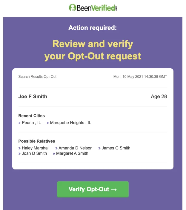 How to file a BeenVerified opt out