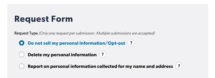 Axciom opt out form