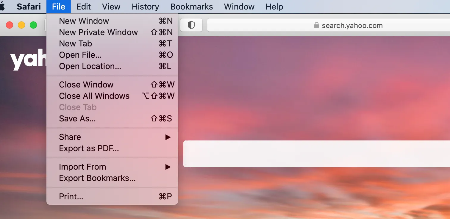 Safari private browsing
