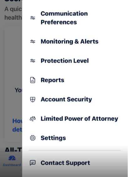iOS Menu